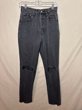 PacSun Distressed Dad Jeans Size 26 High Rise Button Fly Baggy 860BT210608